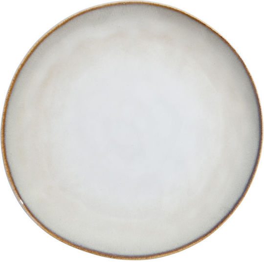 Estia Vignette Stoneware Shallow Ceramic Grey Plate With Diameter 21cm 6 Pieces