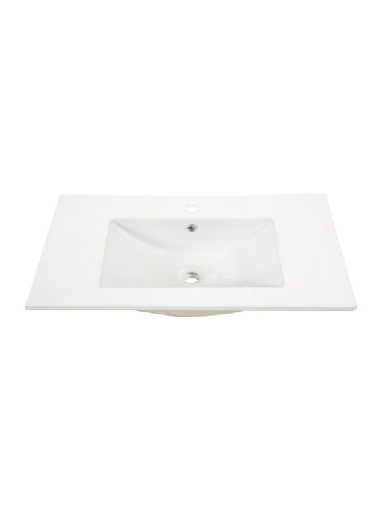 Vinci Solid Deasupra Blatului Chiuvetă Porțelan 75x36x17cm Solid