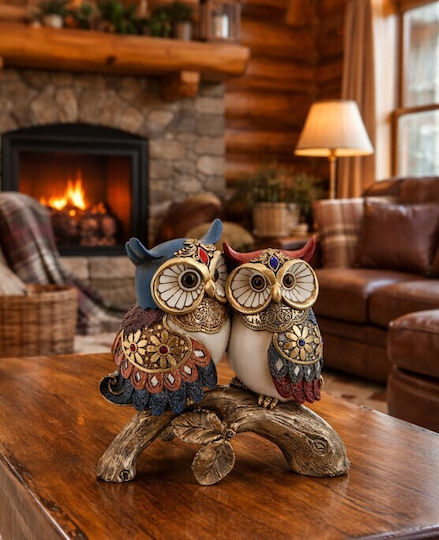 Karvounis Decorative Owl Polyresin 17x8.5x17cm 1pcs