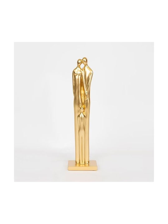 Estheti Home Tabletop Decorative Couple Figures Resin Gold 7.5x5.2x28cm 752-27129
