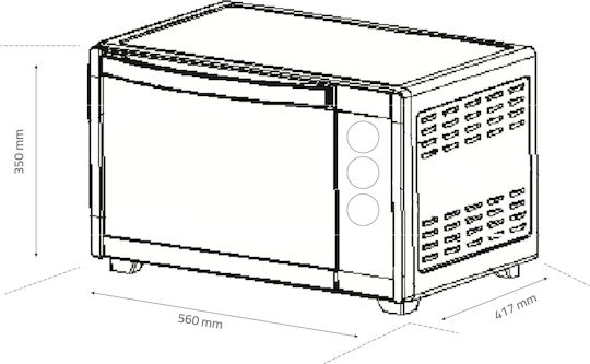 Samus Cuptor electric 45lt Fara arzatoare