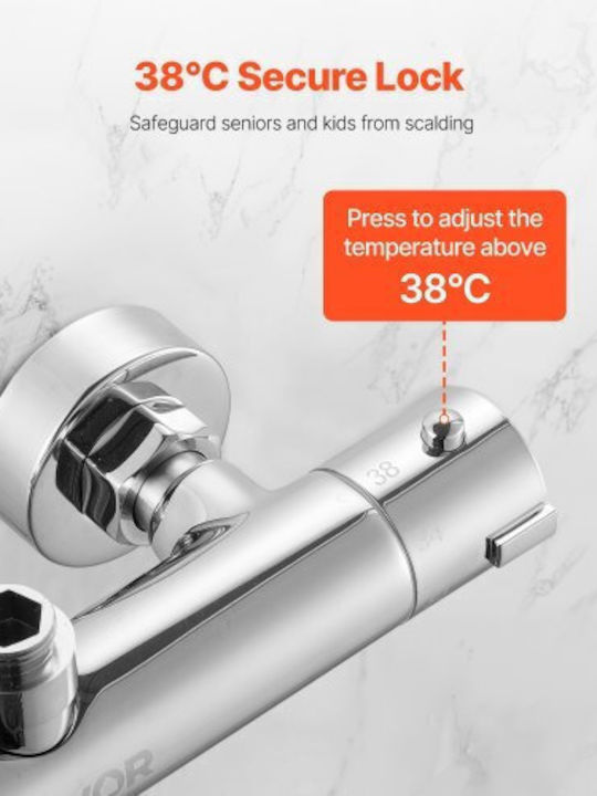 Vevor Mixing Shower Shower Faucet Thermostatic