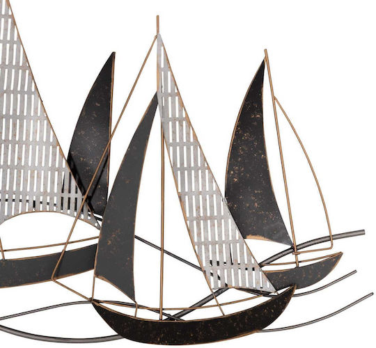 Freebox Wall Decor Anthracite White Gold Metallic 92x3x56cm