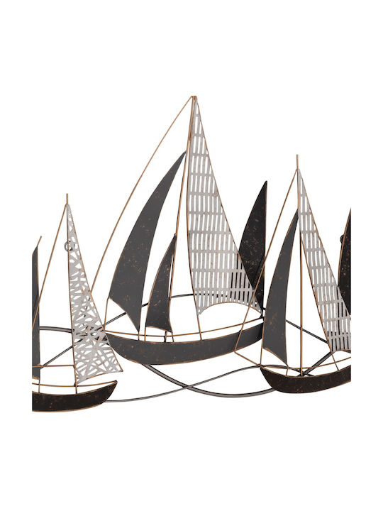 Freebox Wall Decor Anthracite White Gold Metallic 92x3x56cm