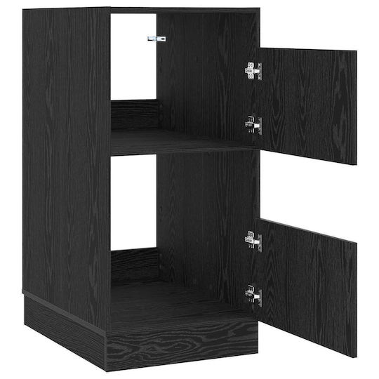 vidaXL Cabinet de baie Mobilier pentru baie L50xA68xÎ102cm Negru
