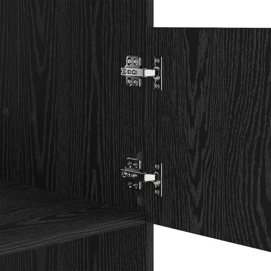 vidaXL Cabinet de baie Mobilier pentru baie L50xA68xÎ102cm Negru
