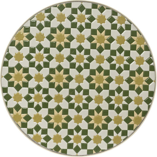 Metallisches Hilfsmittel Gartentisch für Kleine Außenräume Creme 46x46cm