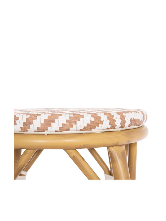 Gartenhocker Bar Außenbereich aus Aluminium Bamboo Look Natur 43x43x65cm