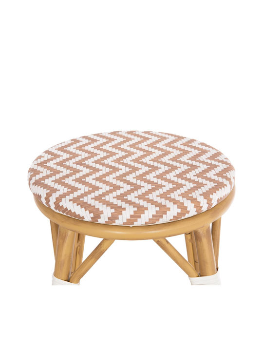 Gartenhocker Bar Außenbereich aus Aluminium Bamboo Look Natur 43x43x65cm