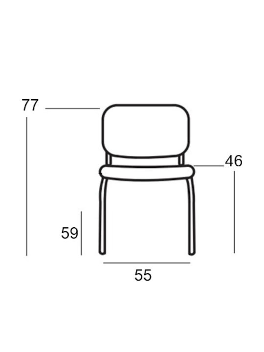 Visitor Chair Γκρι 53x57x78.5cm