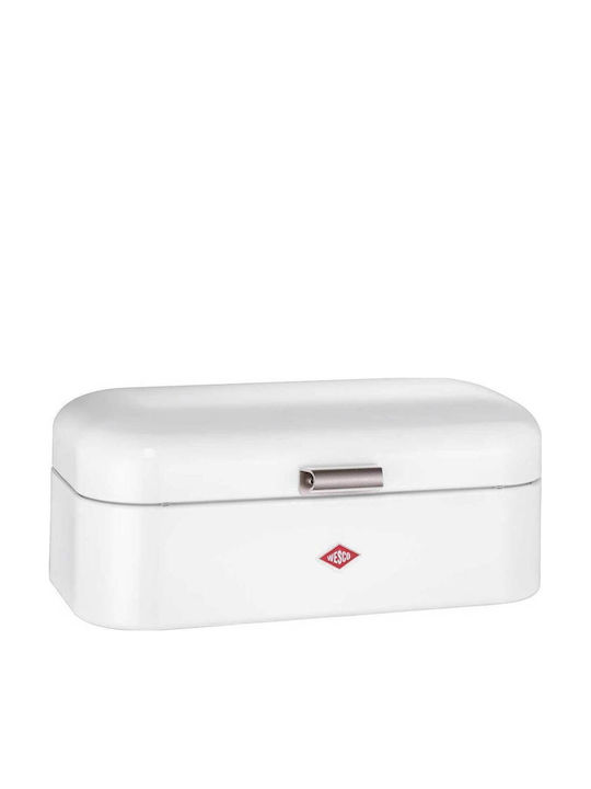 Wesco Ψωμιέρα με Καπάκι Μεταλλική Γκρι 42x17x22cm