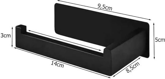 Verk Group Wandmontierter Metallischer Papierhalter Schwarz