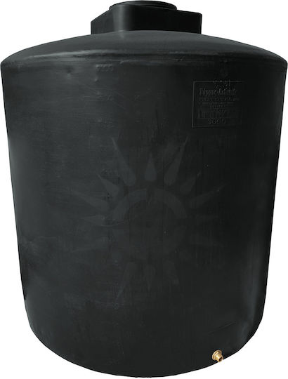 Rotosal Vertical Cylindrical Plastic Storage Tank 1050lt for Water / Petroleum Black