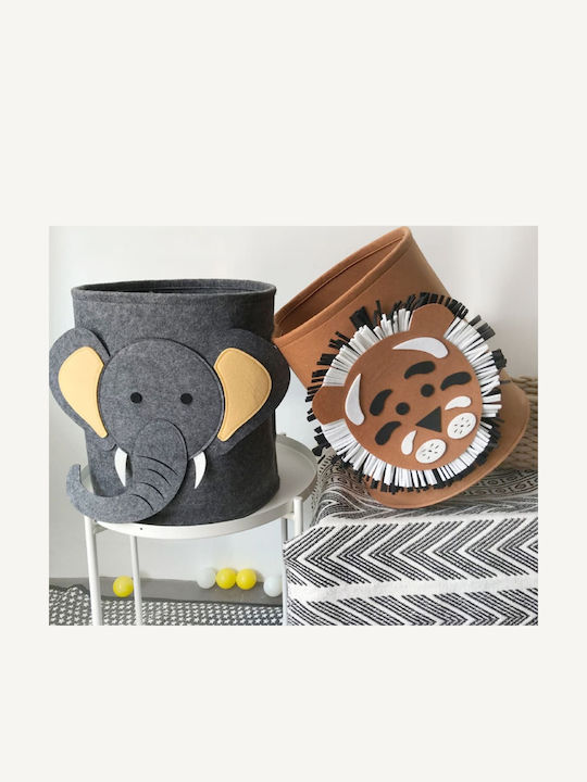 Queen Mother Kinder Stoff-Aufbewahrungskorb Friendly Tiger Braune 35x35cm Queen Mother Kinder Stoff-Aufbewahrungskorb Friendly Tiger Braune 35x35cm