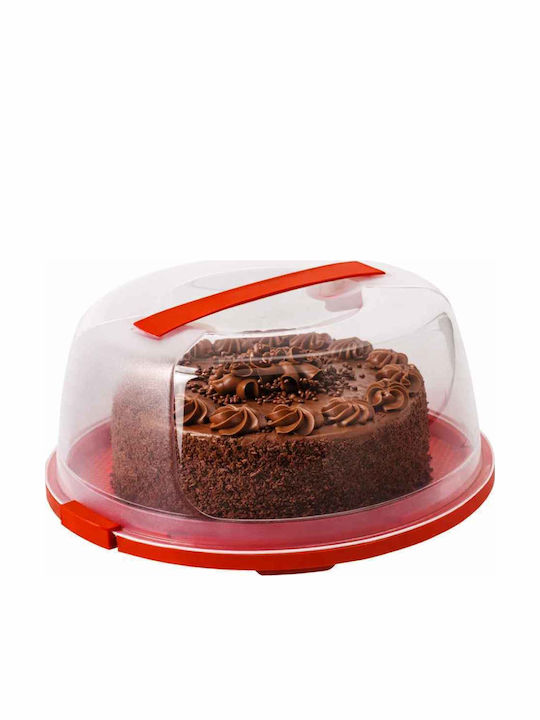 Irak Plast Cake Stand Transparent 28.5x28.5x17cm