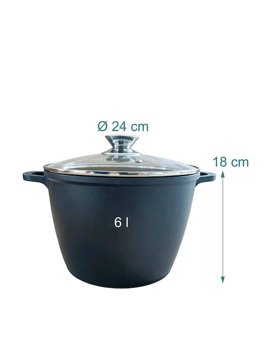 Relaxdays Deep Pot from Cast Aluminum 6L / 18cm