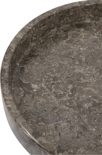 Artekko Διακοσμητική Πιατέλα Μαρμάρινη Γκρι 25x25x8εκ.
