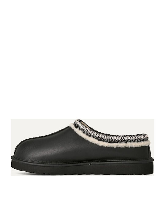 Tasman Winter Men's Slippers with Fur Black