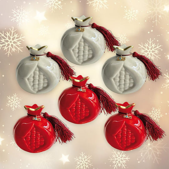 Ceramic Pomegranate 6 Pieces
