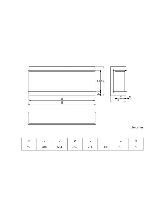 Charlton & Jenrick Irange Επιτοίχιο Ηλεκτρικό Τζάκι 1500W Μαύρο