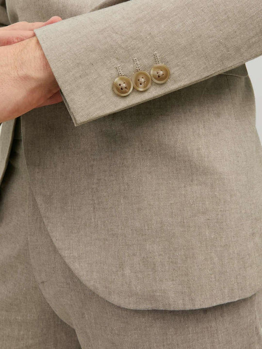 Riviera Men’s Suit Jacket with Slim Fit Beige