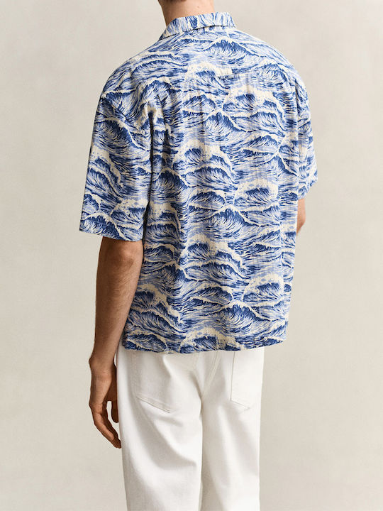 Gant Βαμβακερό Πουκάμισο Blue