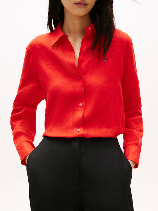 Tommy Hilfiger Women's Shirt Red Tommy Hilfiger Women's Shirt Red
