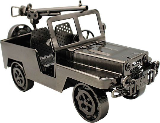 Metal Decorative Miniature Military Jeep Vintage 24cm 12dis04