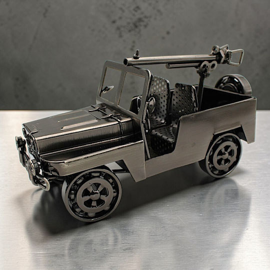 Metal Decorative Miniature Military Jeep Vintage 24cm 12dis04