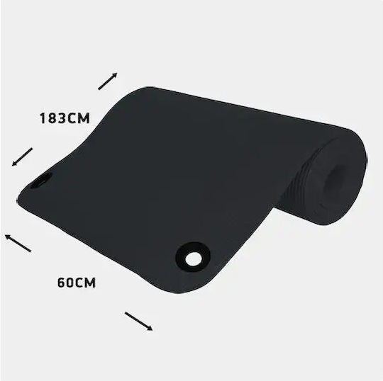 AMILA Exercise Mat Black (183x60x1.5cm)