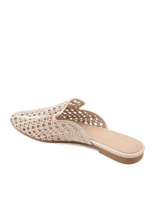 Flat Mules σε Μπεζ Χρώμα