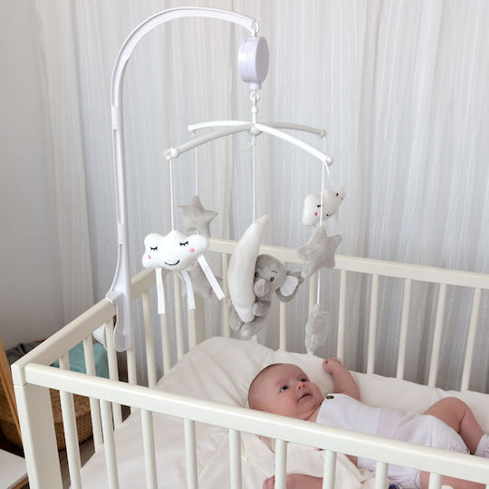 Kiokids Μόμπιλε Κούνιας με Μουσική και Περιστροφή Elephant Stars για Νεογέννητα