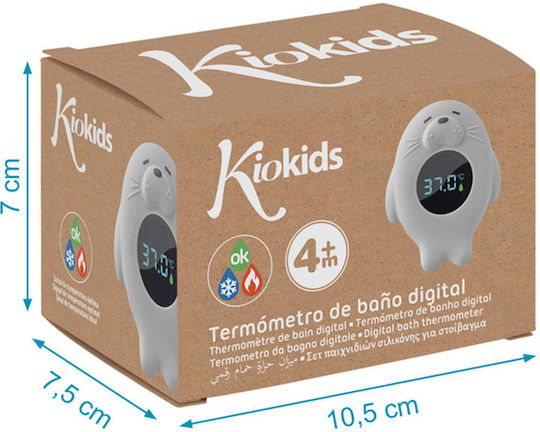 Kiokids Digital Bath Thermometer Seal Gray