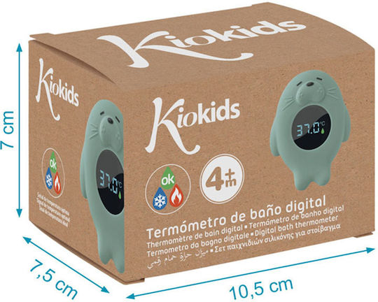 Kiokids Digital Bath Thermometer Seal Green