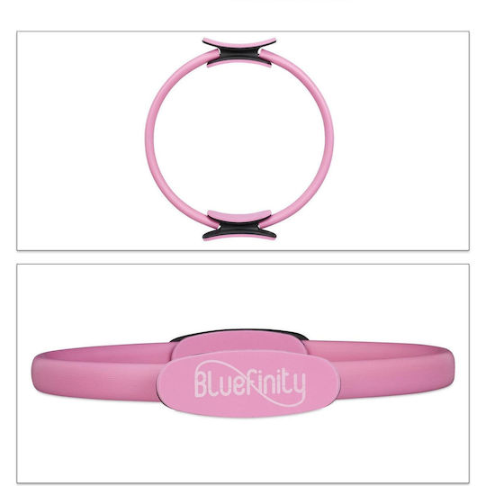 Δαχτυλίδι Pilates Bluefinity 37cm Αντίστασης Εκγύμναση & Σύσφιξη Θήκη Μεταφοράς Pink 10032580