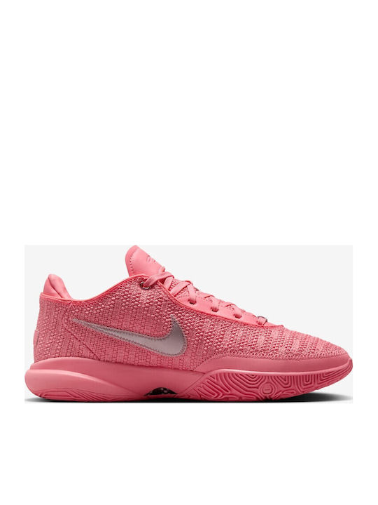 LeBron 20 Ниски Баскетболни обувки Pink Gaze / Metallic Silver