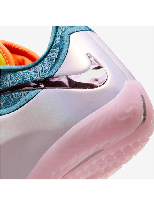 LeBron 23 Low Basketball Shoes Smokey Blue / Lightning / Total Orange / Multicolor