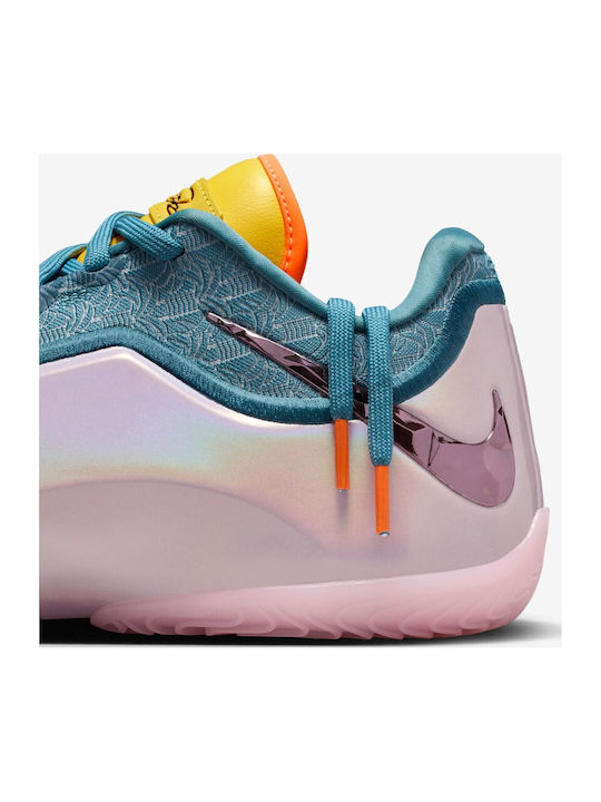 LeBron 23 Low Basketball Shoes Smokey Blue / Lightning / Total Orange / Multicolor