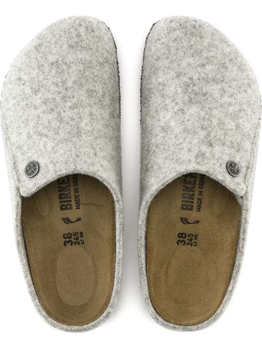 Zermatt Anatomical Woolen Women's Slippers Gray Narrow Fit