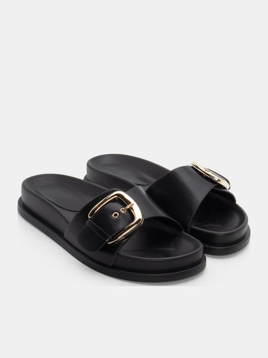 Sandale Casual Damă Flatforme Negre