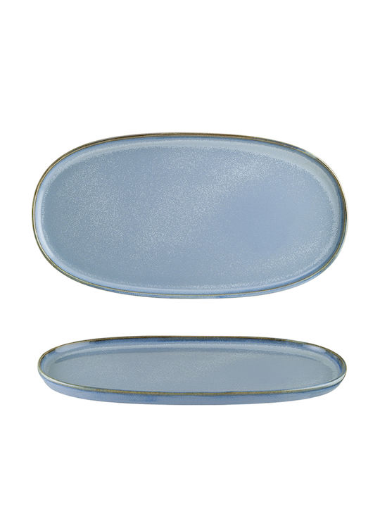 Bonna Piață De Servire Ovală Din Porțelan Albastru 30x16cm
