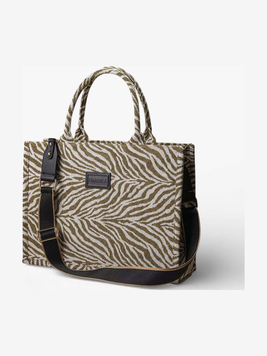 Geantă Tote de Mână din Material Textil pentru Damă Roșie