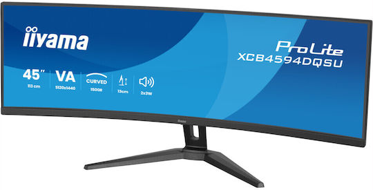 Iiyama XCB4594DQSU-B1 Monitor Ultrawide VA HDR Curbat 44.5" 5120x1440 cu Timp de Răspuns 2ms GTG