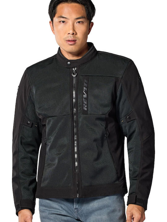 Rev'IT Highcrest Χειμερινό Ανδρικό Μπουφάν Μηχανής Softshell Αδιάβροχο Μαύρο