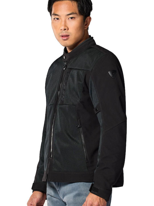 Rev'IT Highcrest Χειμερινό Ανδρικό Μπουφάν Μηχανής Softshell Αδιάβροχο Μαύρο