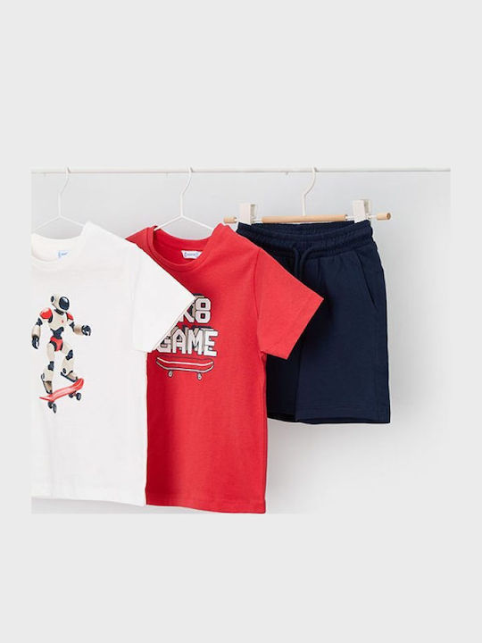 Kids' Set with Shorts Summer 3pcs Red