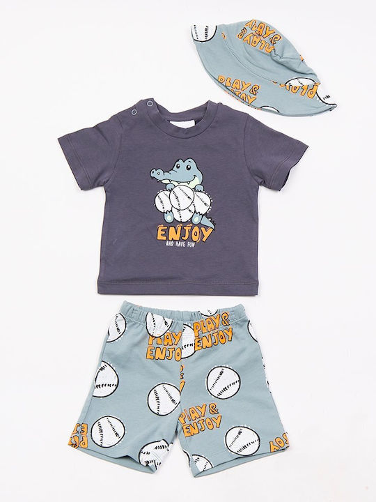 Kinder-Set mit Shorts Sommer 2Stück Anthracite