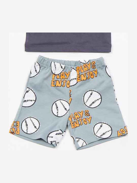 Kinder-Set mit Shorts Sommer 2Stück Anthracite