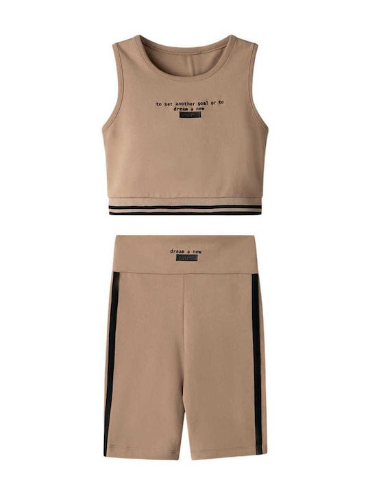 Kids' Set with Leggings Winter 2pcs Mocha