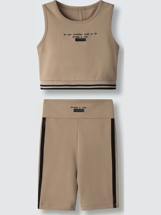 Kids' Set with Leggings Winter 2pcs Mocha